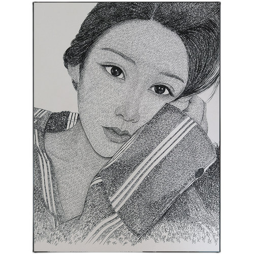 名字画像定制彩色素描人像生日礼物手写女友照片手绘文字画情人节