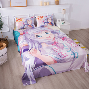 来图定制和泉纱雾床单三件套宿舍单人动漫被单被套四件套被罩枕套