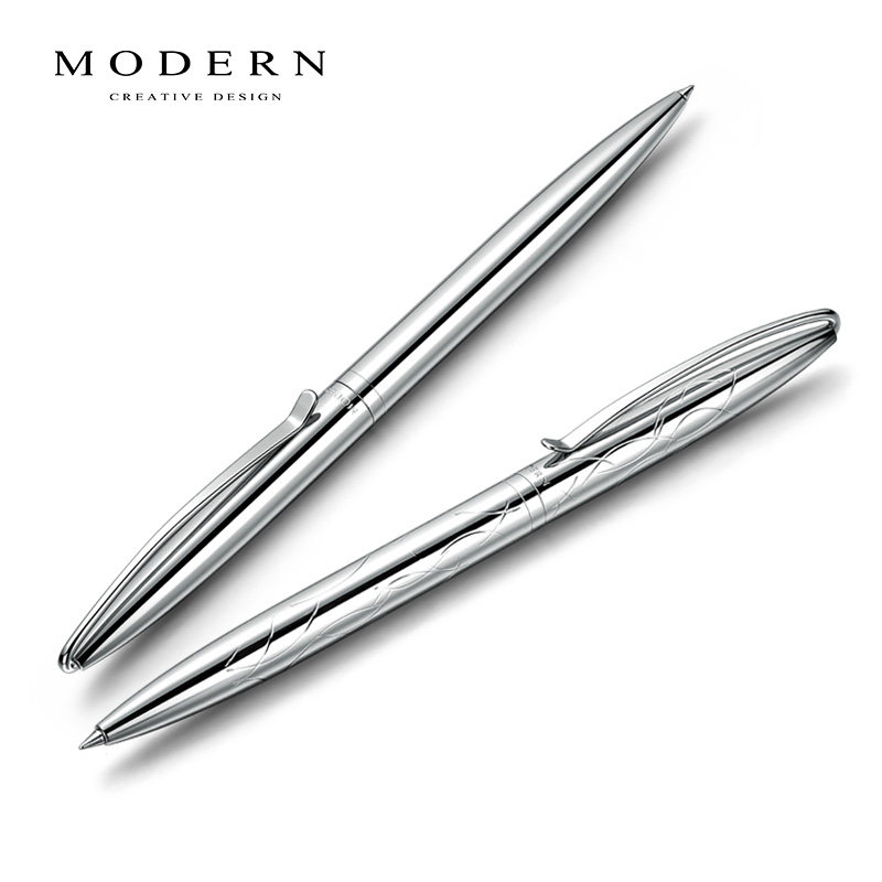 德国modern 中性笔商务金属笔杆水笔0I.5签字笔学生宝珠笔刻字定