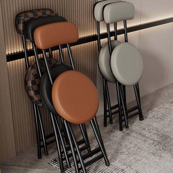 折叠椅靠背家用餐椅便携大学生宿舍椅子阳台休闲折凳省空间圆凳子,家居饰品,家具贴,淘宝优惠券,粉丝福利购,淘宝优惠卷