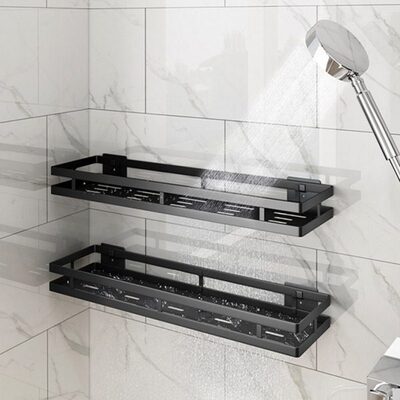 调味料浴室置物架504035////壁挂式长收纳架不锈钢25家用30免打孔