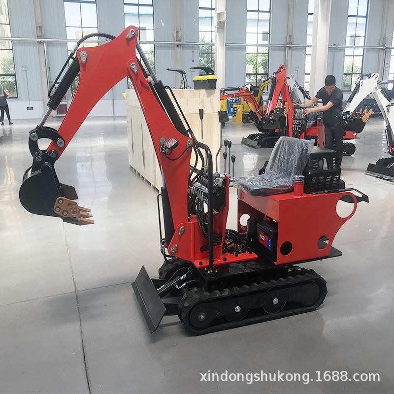 小型挖掘机多功能08小挖机农用果园室内破碎履带机械挖土勾机抓木