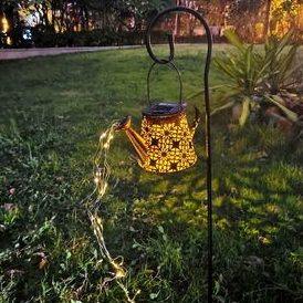 太阳能花园庭院别墅户外草坪景观镂空装饰水壶氛围灯摆件,家居饰品,户外/庭院摆件,淘宝优惠券,粉丝福利购,淘宝优惠卷