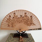 古典檀木礼品镂空缅苏州扇扇扇折扇香复古文玩中国风工艺品