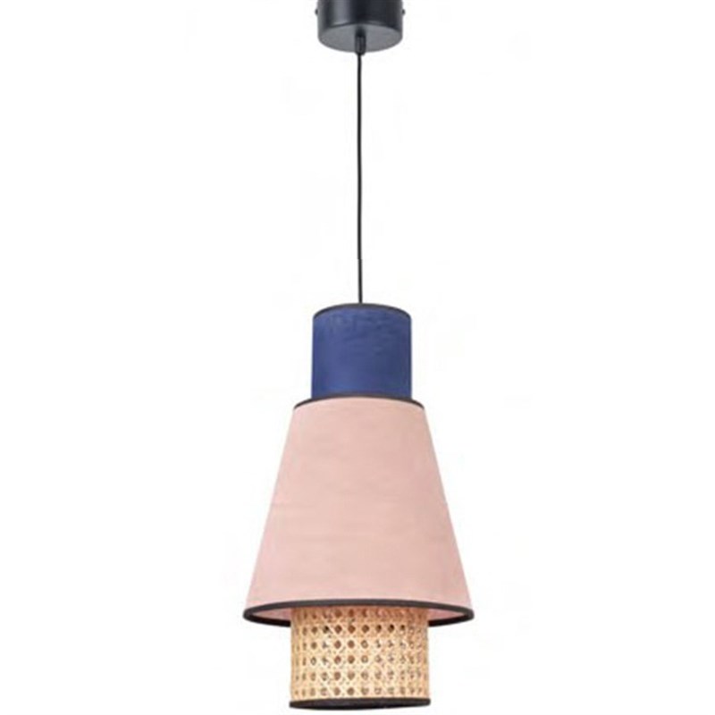 北欧吊灯客厅简约现代创意个性布艺H灯酒店日式餐厅灯藤编吊灯