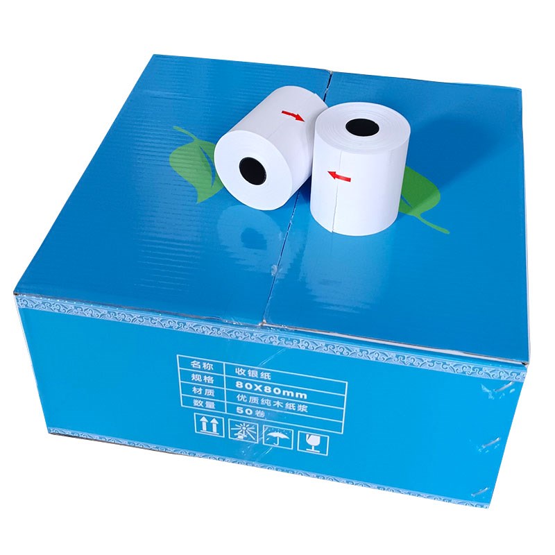 厨房打印纸c80*80热敏收银小票纸后厨80m餐饮叫号机纸打印清晰通