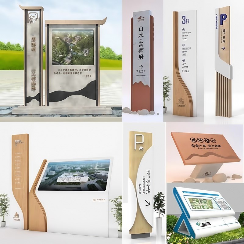 导视牌立牌酒店景区停车场指示牌广告牌精神堡垒S商场道路牌售楼