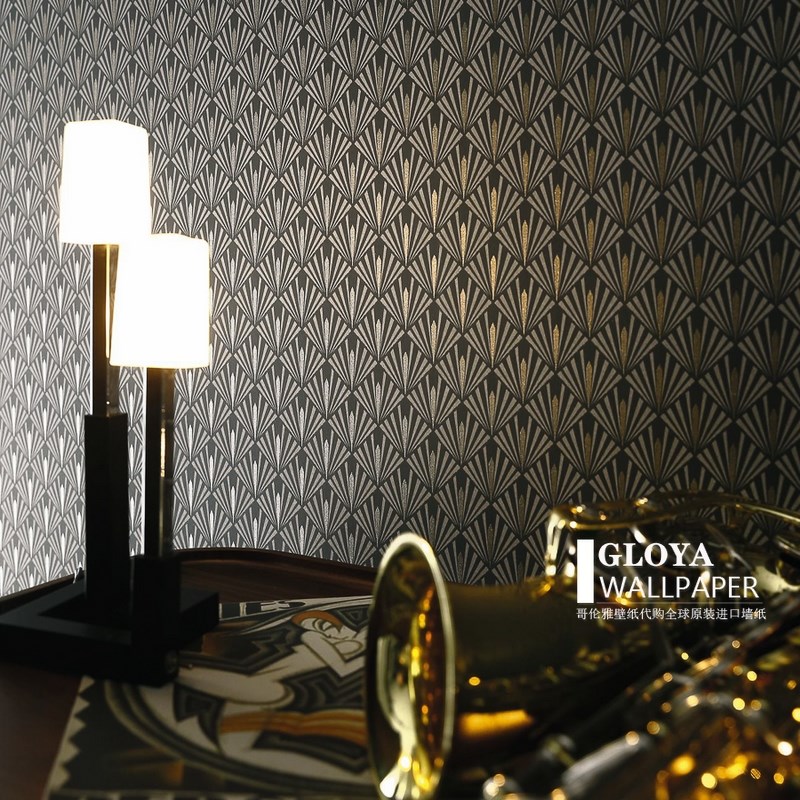 法式风格壁纸 简约轻奢几何图案 复G古小图案卧室客厅背景墙墙布