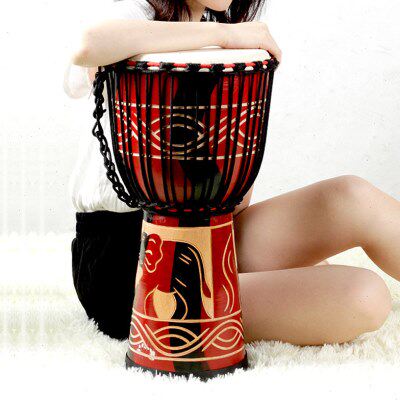 丽江非洲鼓10手拍/手鼓儿童12寸打击乐器/8演奏民谣幼儿园专业标