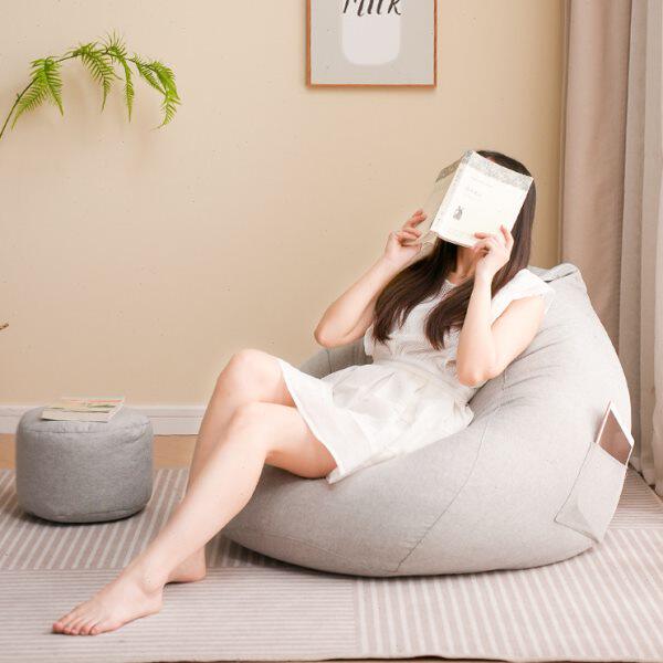 可客厅躺椅懒人单人沙发卧室小沙发懒人沙发睡豆袋沙发可躺椅坐墩