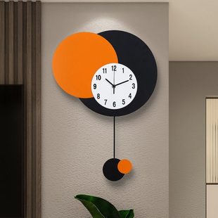 现代简约钟表挂钟客厅大气创意挂表家用时尚艺术免打孔网红石英钟