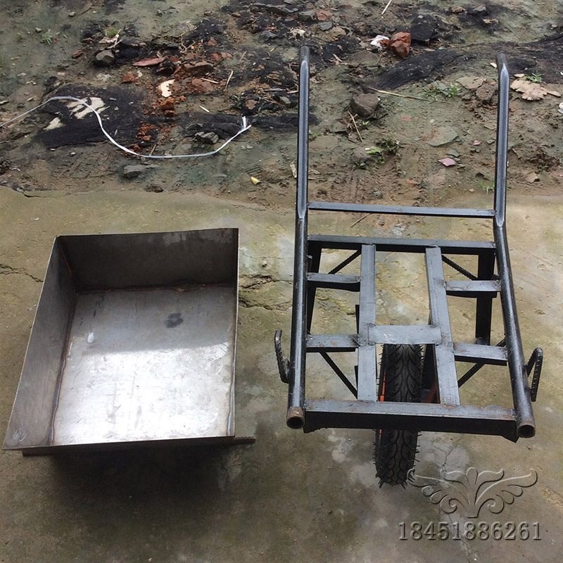 独轮小推车工地农用沙泥土建筑翻斗E垃圾搬运货花园人力手推车包