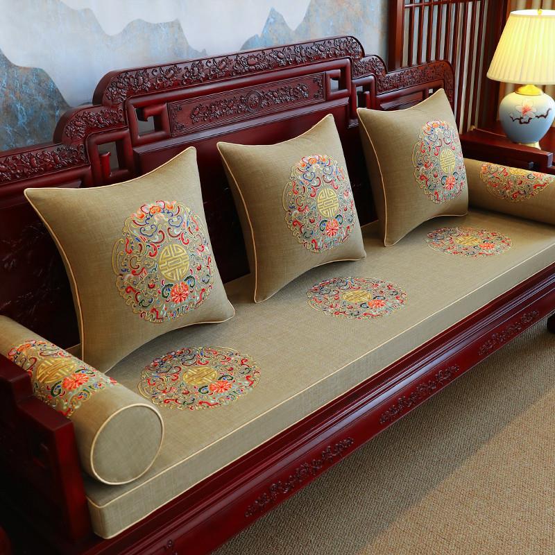 中式红木沙发垫坐垫定制罗汉床实木沙发垫子四季通用座垫防滑椅垫