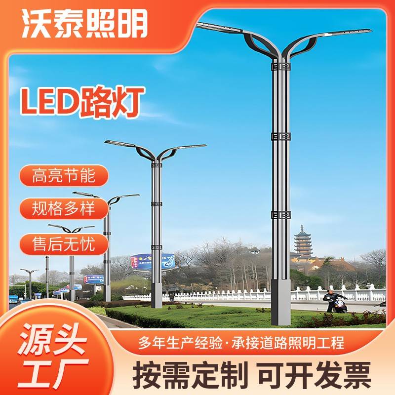 户外LED高品质市电路灯6米热镀锌防腐路灯杆市政道路常规路灯