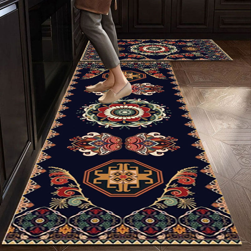 摩洛哥风可擦免洗厨房专用地垫防水防油防滑防脏地毯PVC皮革地垫,居家布艺,厨房地垫,淘宝优惠券,粉丝福利购,淘宝优惠卷