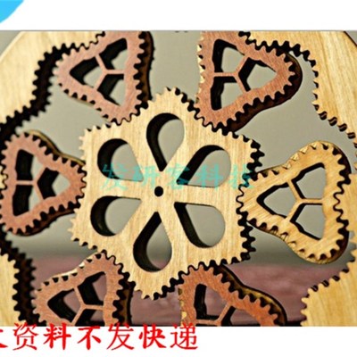 三角形行星齿轮传动机械结构模型 激光线切割雕刻CAD格式图纸素材