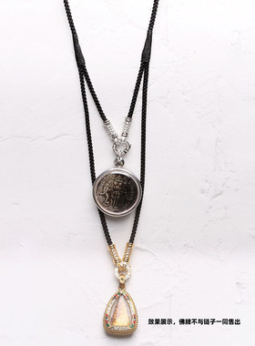 保色镀真金万能扣两挂佛牌链双挂佛牌绳四挂链子挂件吊坠配链男女