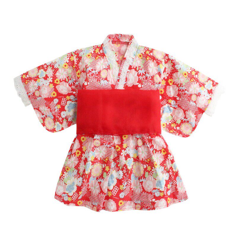 宝宝和服女日系童装夏季新款纯棉小童连衣裙薄款洋装日式儿童浴衣
