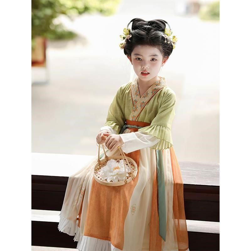 汉服女童秋季2024新款儿童装中国风超仙古装连衣裙小女孩秋装襦裙