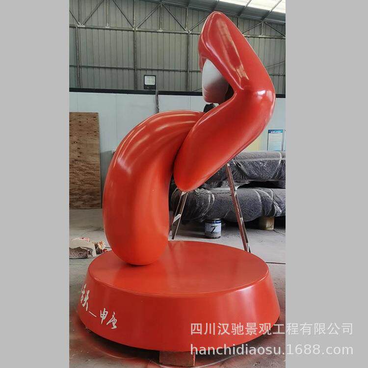 玻璃钢创意雕塑饭店餐饮开业迎宾装饰摆件