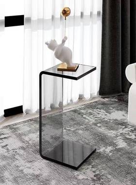 轻奢亚克力边几沙发小边桌简约客厅网红飘窗茶几北欧卧室透明角几