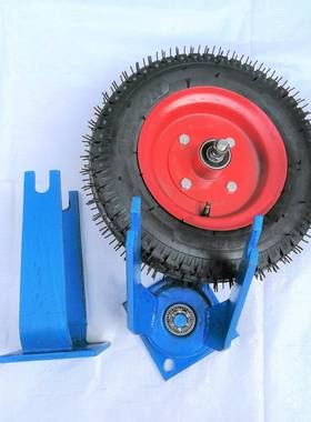 脚轮万向轮400-8尾轮工矿轮充气轮工地轮独轮车轮支架手推车轮