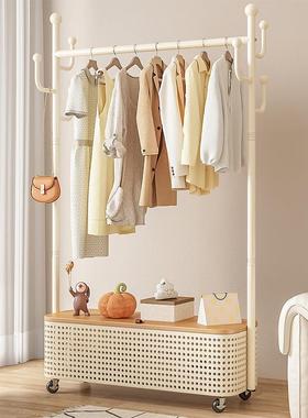 衣帽架落地卧室家用可移动室内凉晒衣架阳台挂衣服架子简易晾衣架