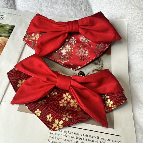 宠物新年红色喜庆猫咪围脖围巾项圈猫泰迪比熊狗狗口水巾三角巾,宠物/宠物食品及用品,围巾/口水巾,淘宝优惠券,粉丝福利购,淘宝优惠卷