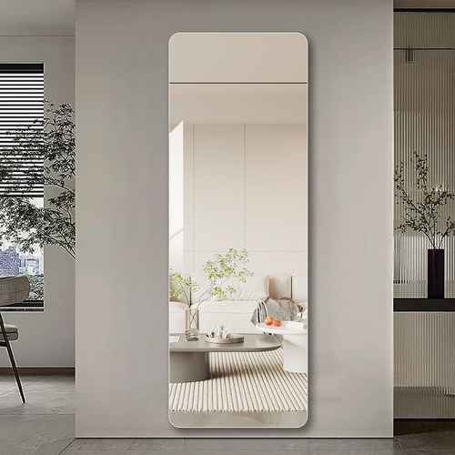 无框全身镜壁挂式全身镜贴墙家用衣帽间全身镜防爆玄关自粘镜子