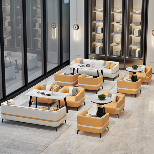 沙发桌椅组合咖啡厅奶茶店休息区洽谈室酒吧清吧商用西餐厅卡座