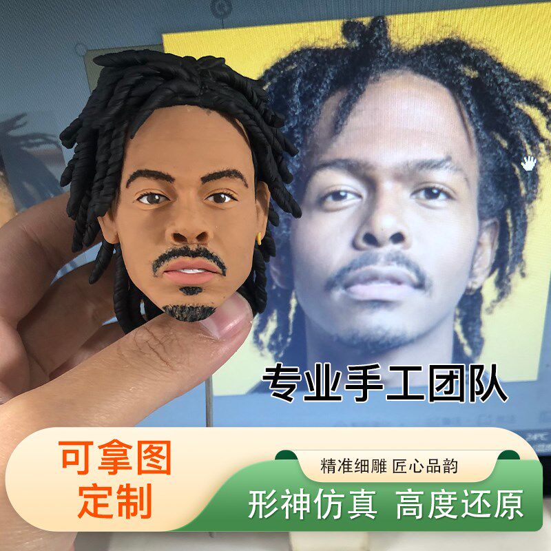 泥人真人定制软陶人偶粘土捏泥人蜡像玩偶公仔七夕情人节礼物手办图片