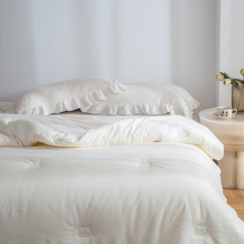 日式夏被提花新疆棉花被芯柔软舒适醇净棉花被子四季被春秋冬被子,床上用品,棉花被,淘宝优惠券,粉丝福利购,淘宝优惠卷