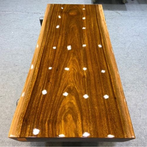 名贵奥坎实木大板自然边161*72*8书桌电脑桌茶桌餐桌整木原木