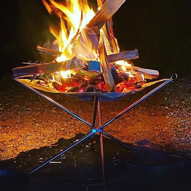 柯曼火焰山户外折叠焚火台露营焚火架篝火台取暖炉可携式野餐烧烤