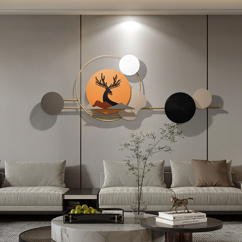 北欧轻奢铁艺壁饰餐厅立体墙面装饰挂件客厅沙发背景墙壁金属挂饰,家居饰品,壁饰,淘宝优惠券,粉丝福利购,淘宝优惠卷
