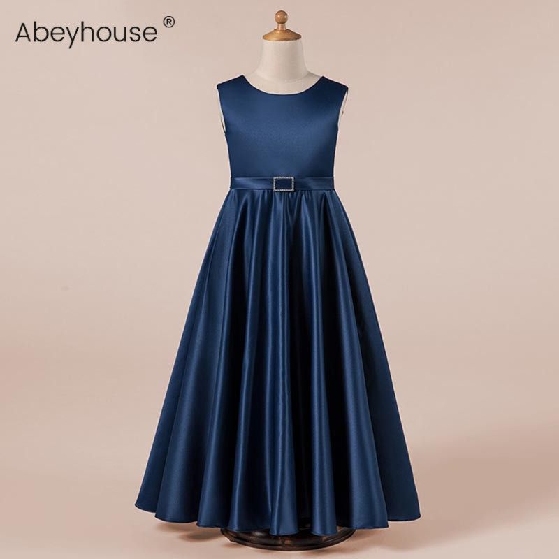 儿童礼服女童晚礼服大童主持人节目演出服长款钢琴表演显瘦公主裙