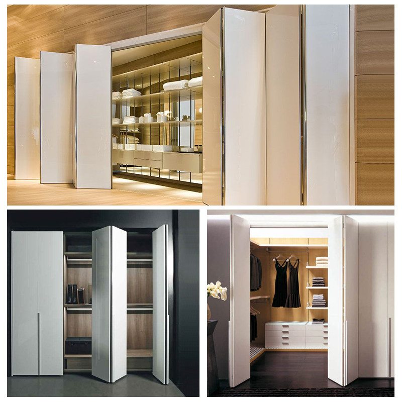 推拉门五金配件无下轨衣柜折叠门吊轮滑轮衣帽间过道对折移门轨道