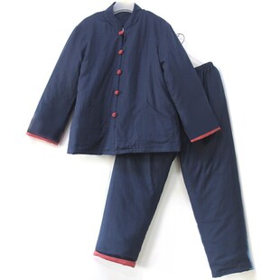 女家居服套装 冬季 新疆棉花棉袄可脱里手工棉衣棉裤 可拆卸内胆老式