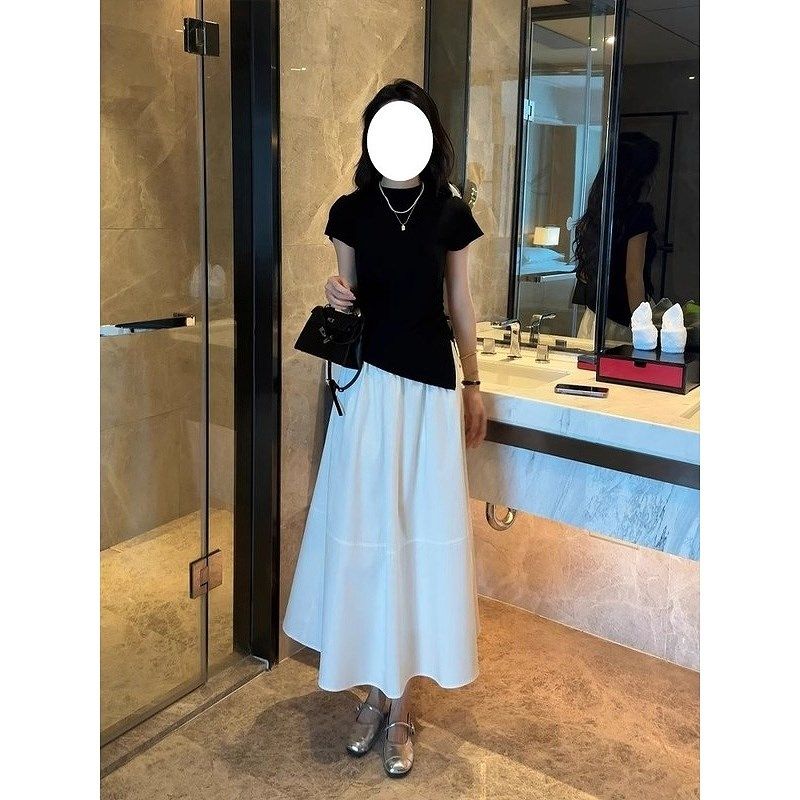 时尚套装女抽绳修身短袖打底衫+高腰半身裙显瘦两件套女夏季新款,女装/女士精品,时尚套装,淘宝优惠券,粉丝福利购,淘宝优惠卷