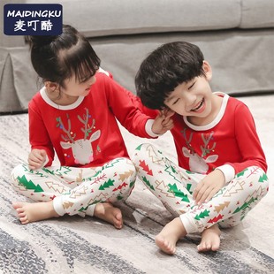 全棉线衣线裤 儿童内衣套装 宝宝秋衣秋裤 男童女童棉毛衫 秋 纯棉薄款