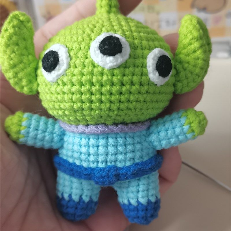 纯手工编织毛线玩偶成品钩针三眼仔钥匙扣可爱挂件公仔送男女朋友,个性定制/设计服务/DIY,其他玩偶定制,淘宝优惠券,粉丝福利购,淘宝优惠卷