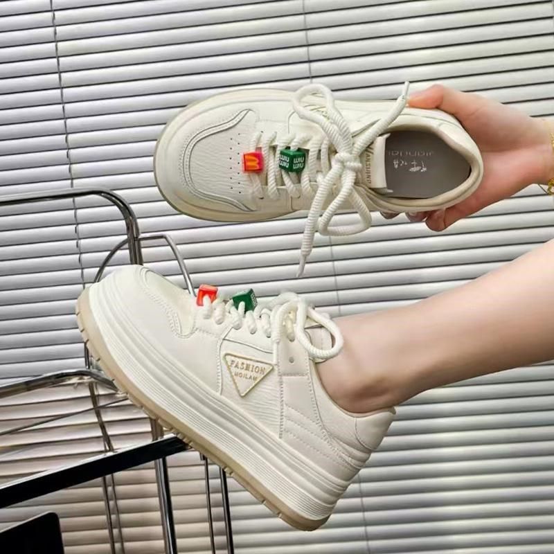 春季大码女鞋41-43码真皮小白鞋女休闲百搭厚底板鞋40 42显脚小,女鞋,休闲板鞋,淘宝优惠券,粉丝福利购,淘宝优惠卷