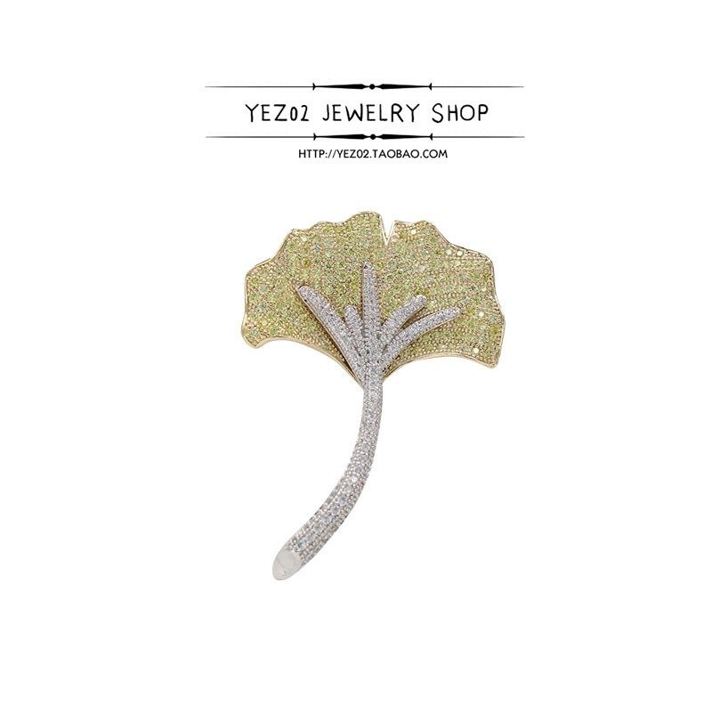金色银杏叶胸针女韩国百搭外套别针开衫胸花配饰大气简约领针装饰,饰品/流行首饰/时尚饰品新,胸针,淘宝优惠券,粉丝福利购,淘宝优惠卷