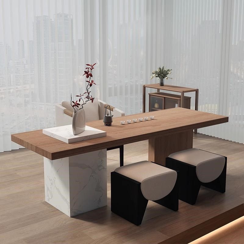 新中式黑胡桃白蜡木禅意茶桌椅组合岩板茶台酒店办公室民宿泡茶桌,住宅家具,家用茶台/茶桌,淘宝优惠券,粉丝福利购,淘宝优惠卷