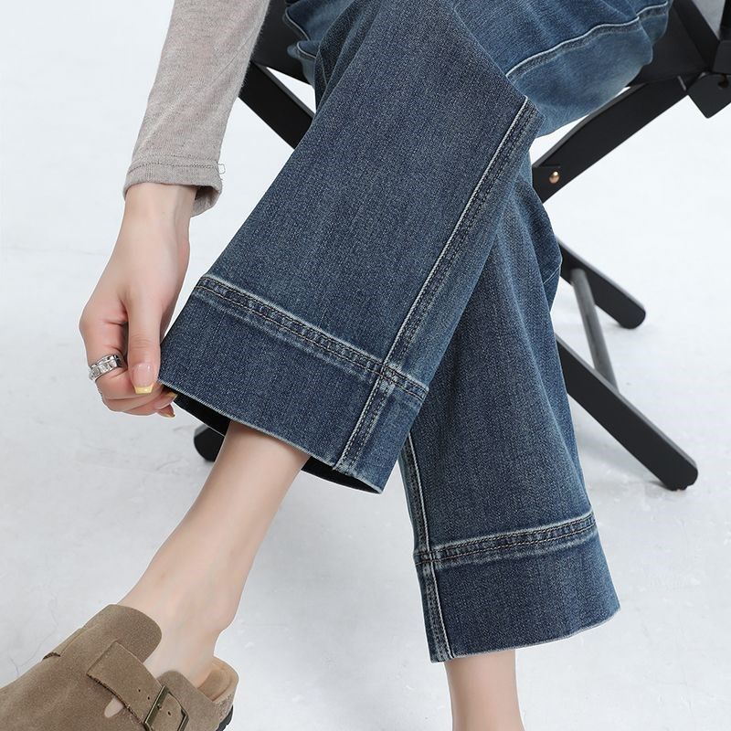 复古直筒牛仔裤女春秋高腰宽松休闲时尚显瘦九分烟管阔腿奶奶裤子,女装/女士精品,牛仔裤,淘宝优惠券,粉丝福利购,淘宝优惠卷