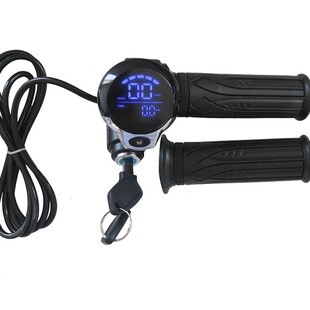新款36V48V60v电动车液晶加速把手电动自行车油门把手车速里程电