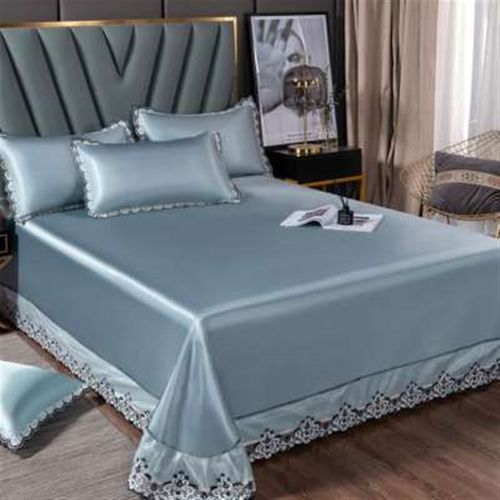 夏季冰丝凉席软席子可水洗可折叠机洗床单三件套床裙款空调席1.8m