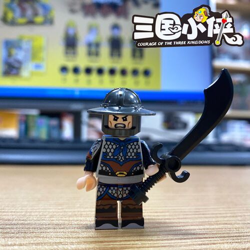 迪库黄巾兵魏蜀吴汉三国小侠古代拼装积木人仔桌面摆件男孩子玩具
