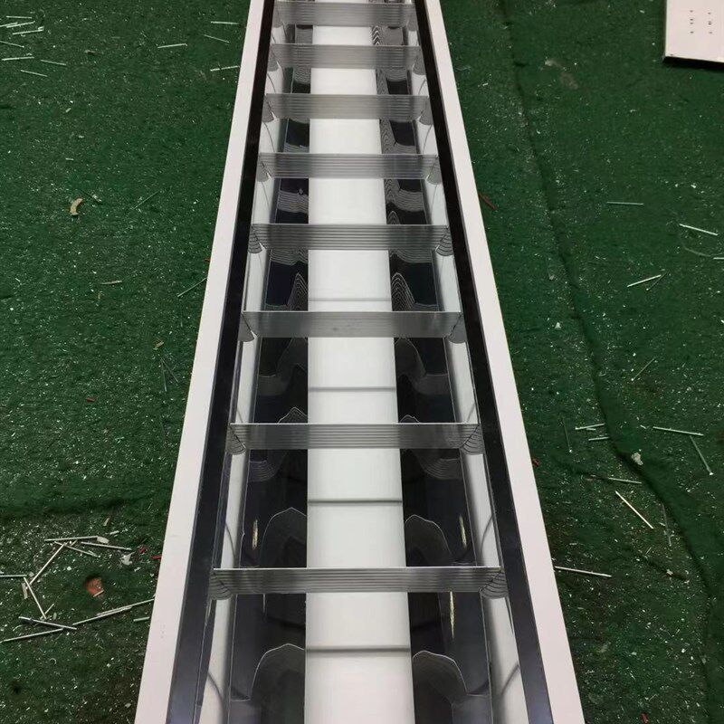 明装长条日光灯盘led格栅灯1200t8单管双管智能学校教室灯黑