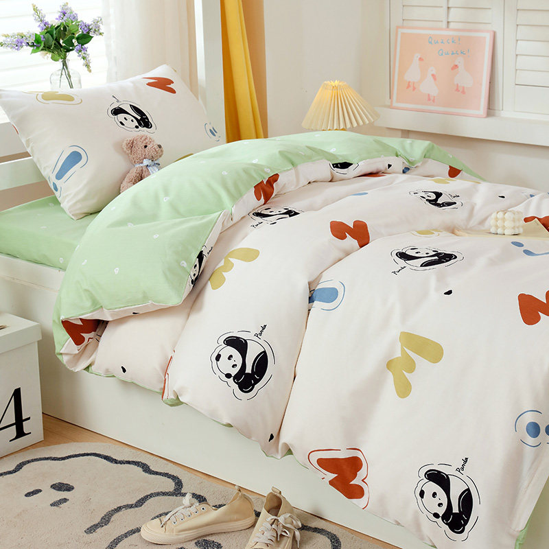 全棉印花学生三件套床单床笠被套枕套套件宿舍上下铺被单被罩床品